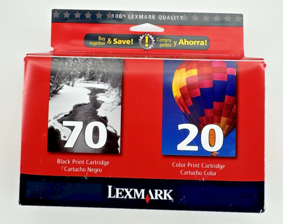 LEXMARK 70/20 COMBO PACK INK CARTRIDGES...***SEALED***BRAND NEW***