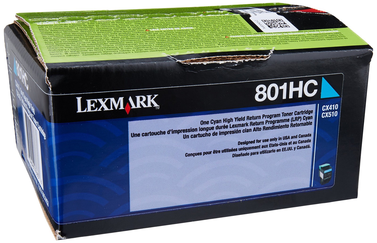 Original Lexmark 80C1HC0 Cyan Toner. New Sealed Box, We Ship Fast