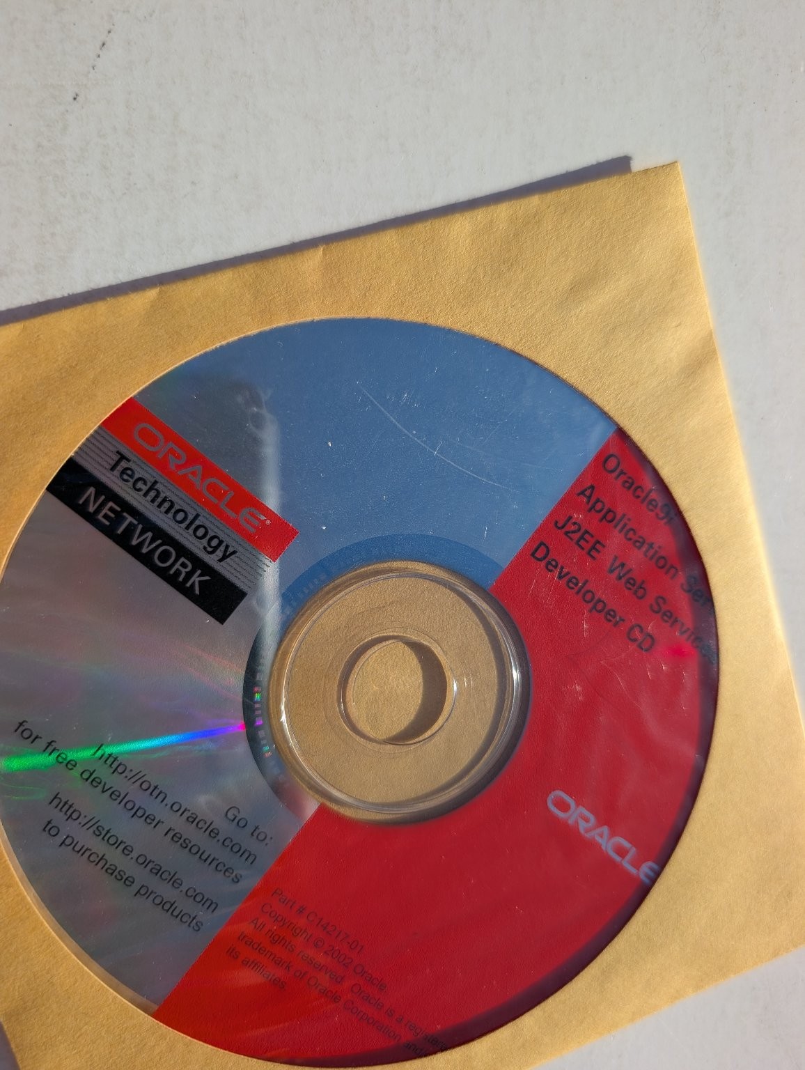 Oracle Technology Network J2EE Web Services Developer CD 2002 C14217-01
