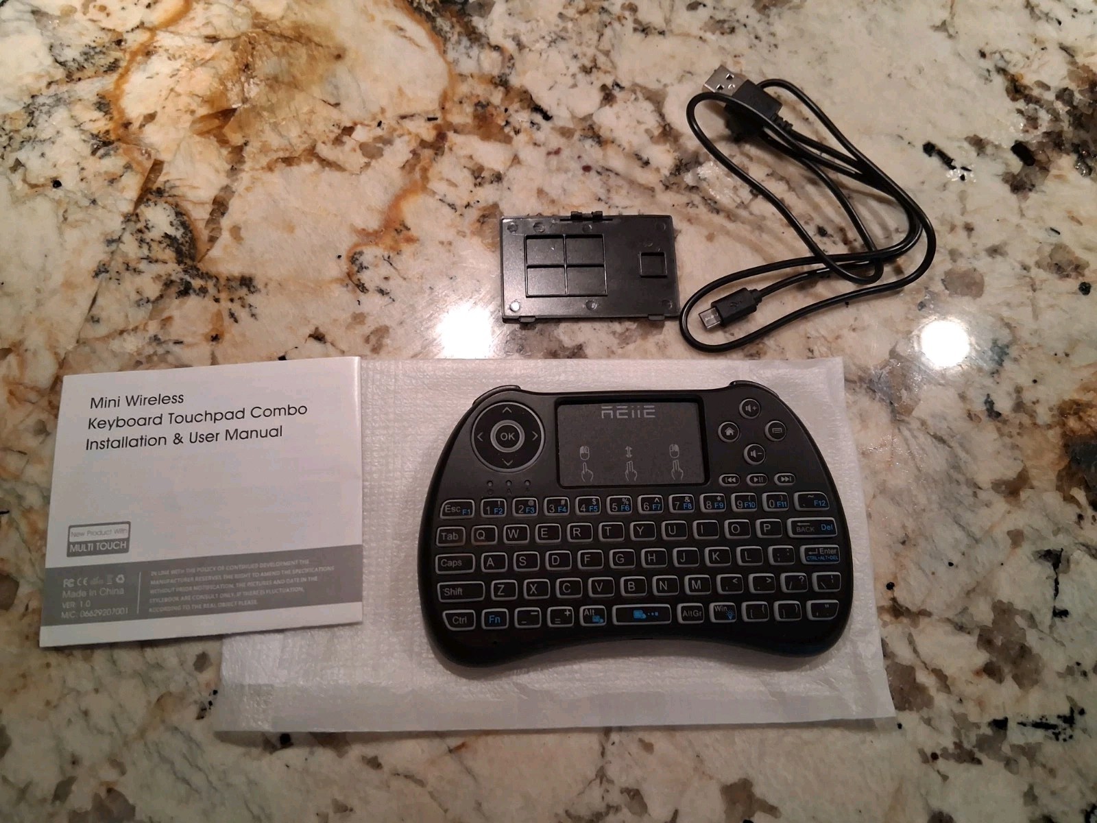 REIIE H9+ Wireless Mini Handheld Remote Keyboard & Touchpad Combo for Windows NE