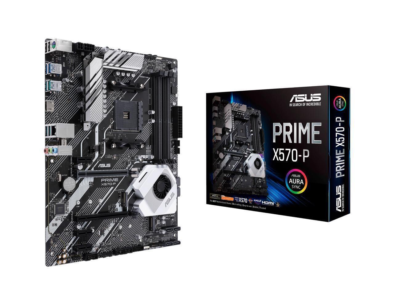 New ASUS PRIME X570-P (Dual M.2 PCIe 4.0) AMD AM4 ATX Motherboard