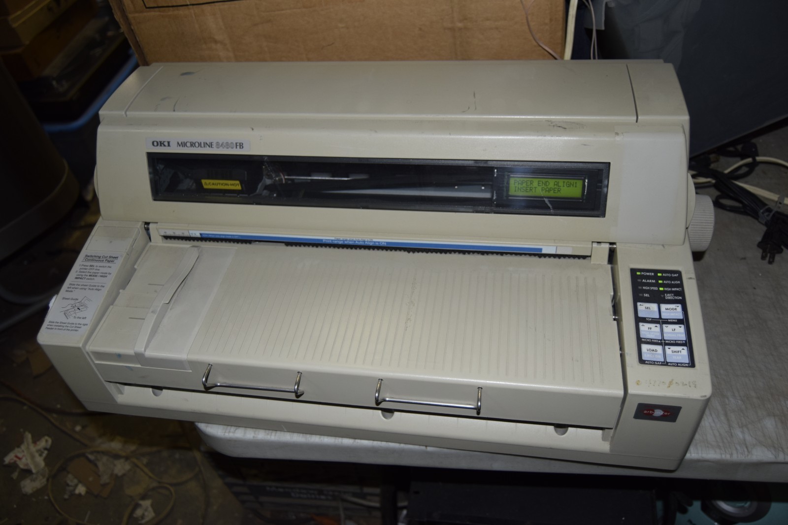OKIDATA OKI MICROLINE 8480FB DOT MATRIX Tractor Feed PRINTER