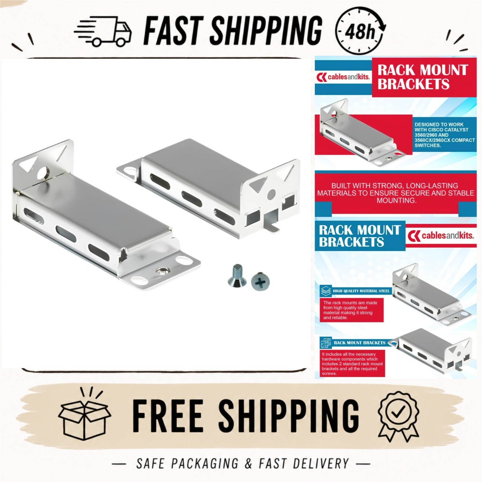 Cisco Rack Mount Kit 1U for 3560CX 2960CX 3560 2960 Switches