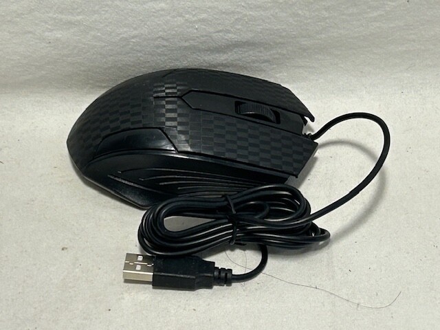 iMicro Wired USB Optical Ergonomic Scrolling Computer Mouse MO-159U - Black NEW