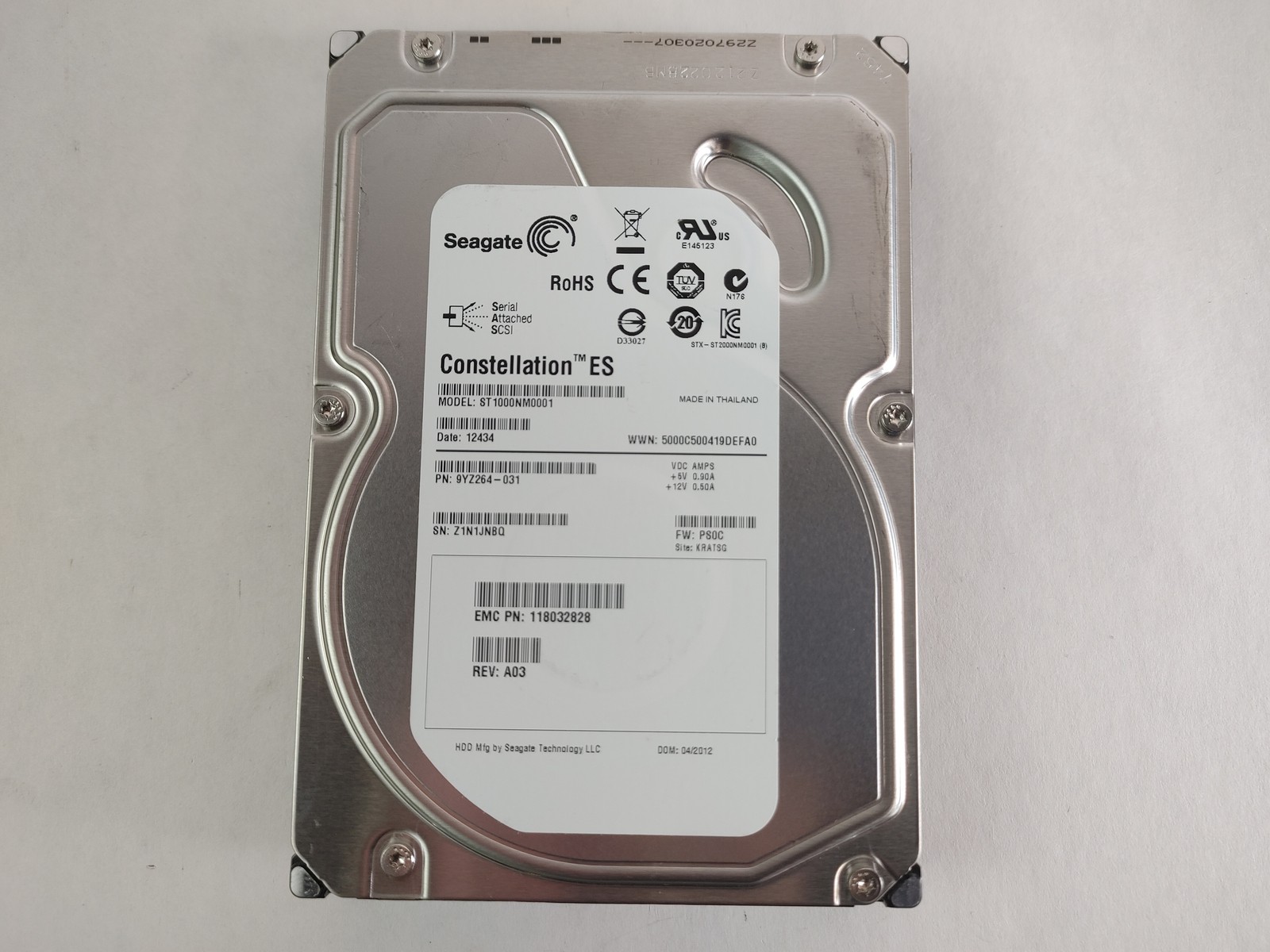 Seagate EMC Constellation ST1000NM0001 1TB SAS 2 3.5" Enterprise Drive
