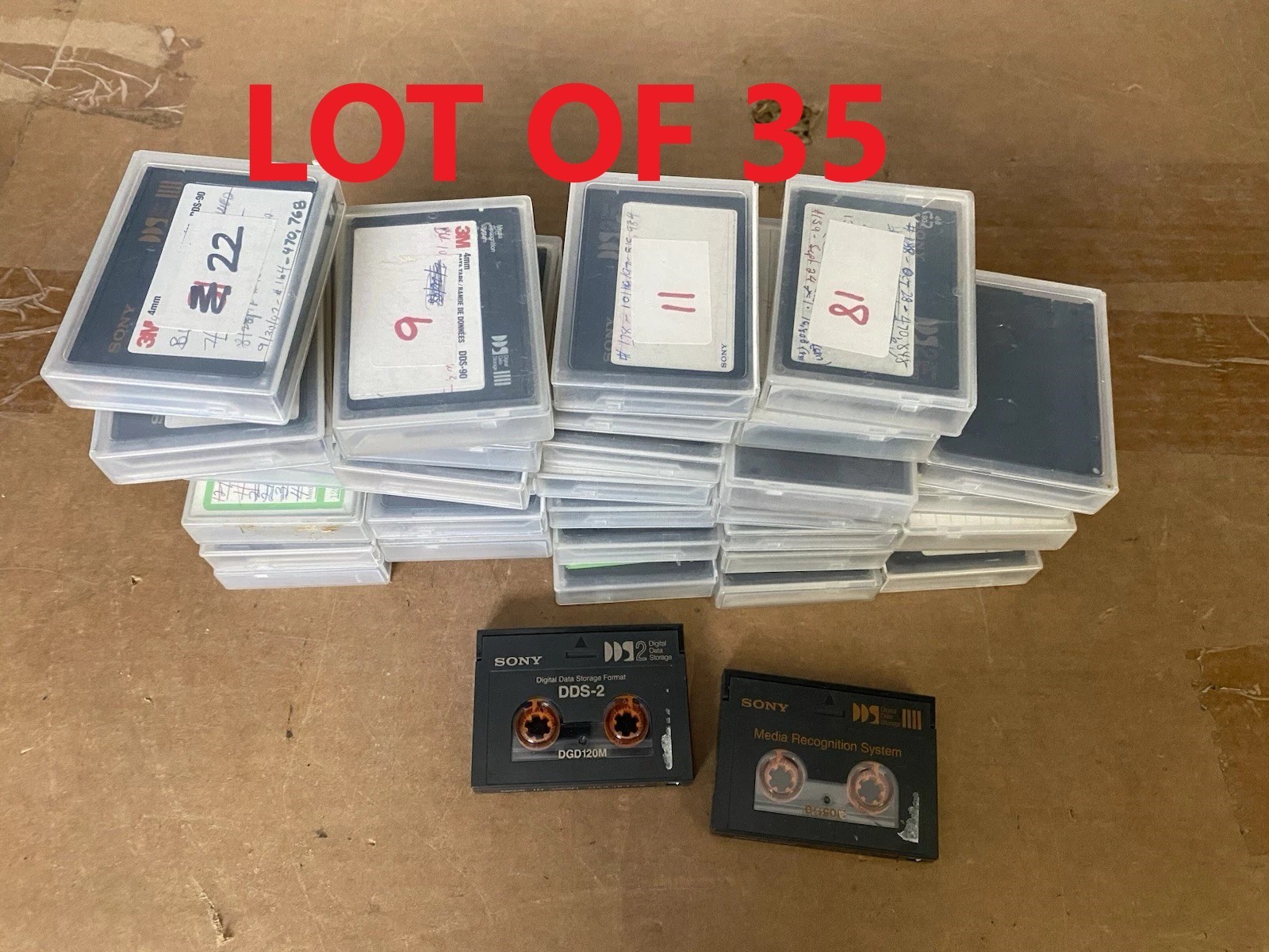 Lot Of 35 Mixed Sony DGD 120M / DG90 Digital Data Storage DDS2 Media See Photos