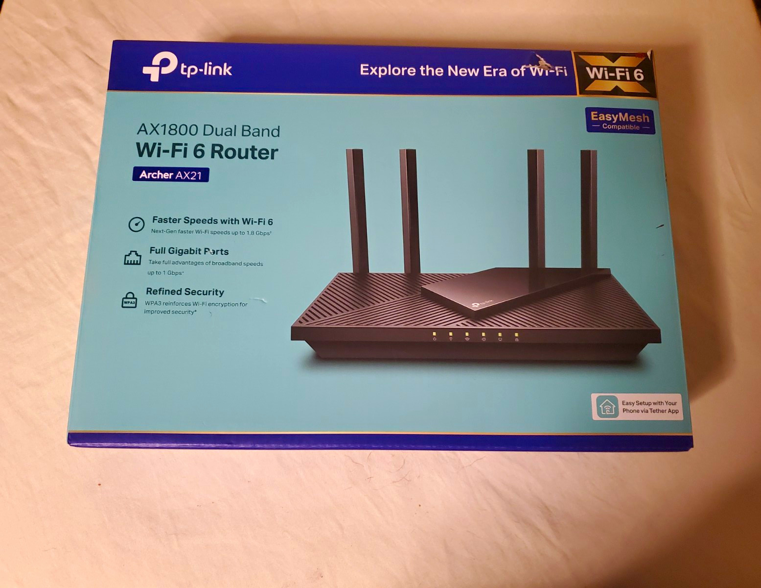 TP-LINK Archer AX21 AX1800 Wi-Fi 6 Dual-Band EasyMesh WPA3 4x1Gb LAN