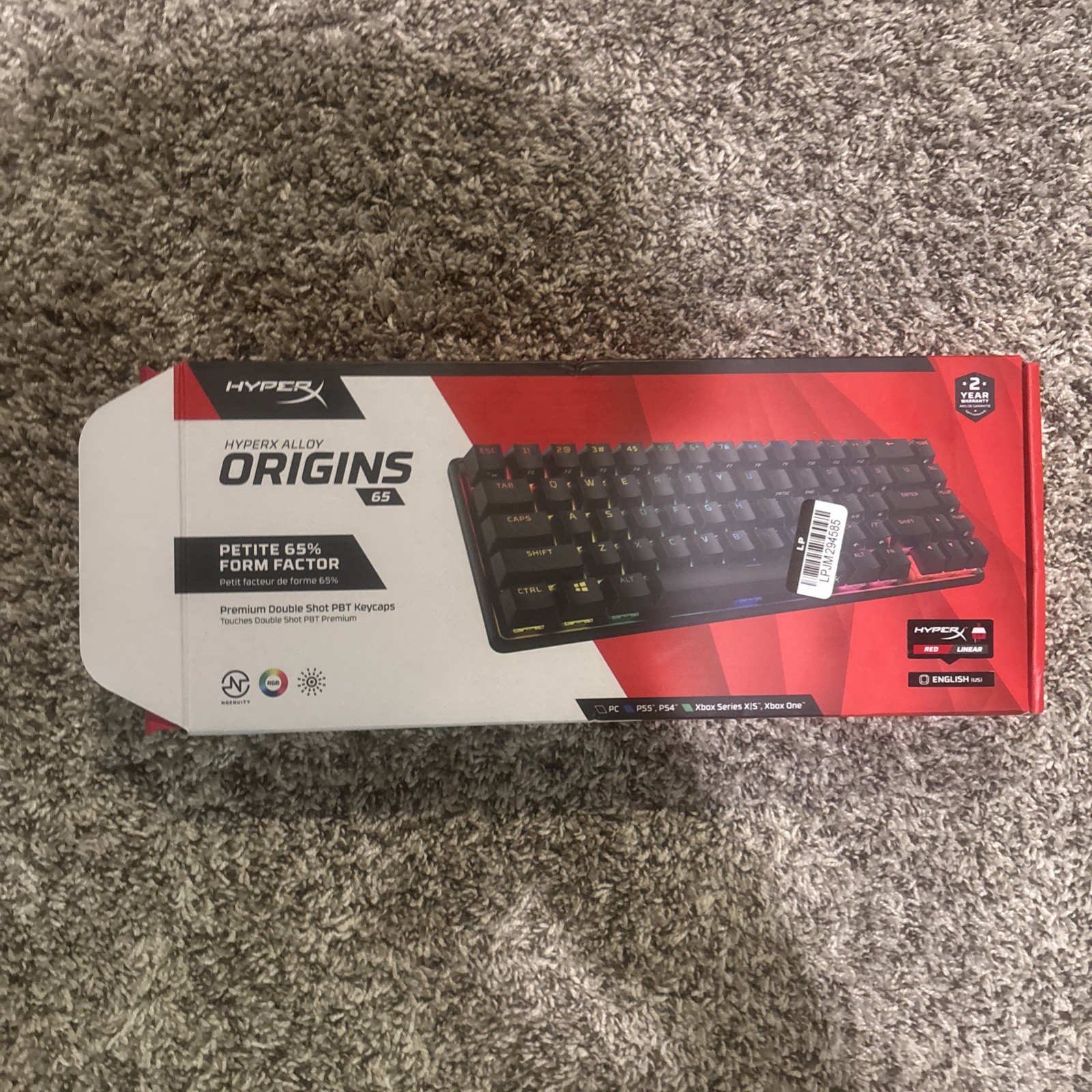HyperX Alloy Origins 65 Mechanical Gaming Keyboard USB-C Illuminated PBT