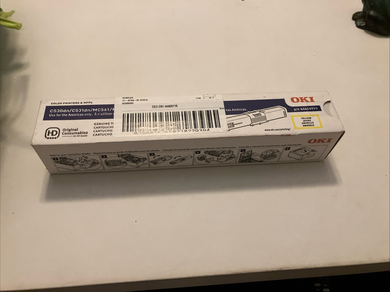 Genuine Oki 44469719 Yellow Toner Cartridge C530dn C531dn MC561 MC562w BNIB