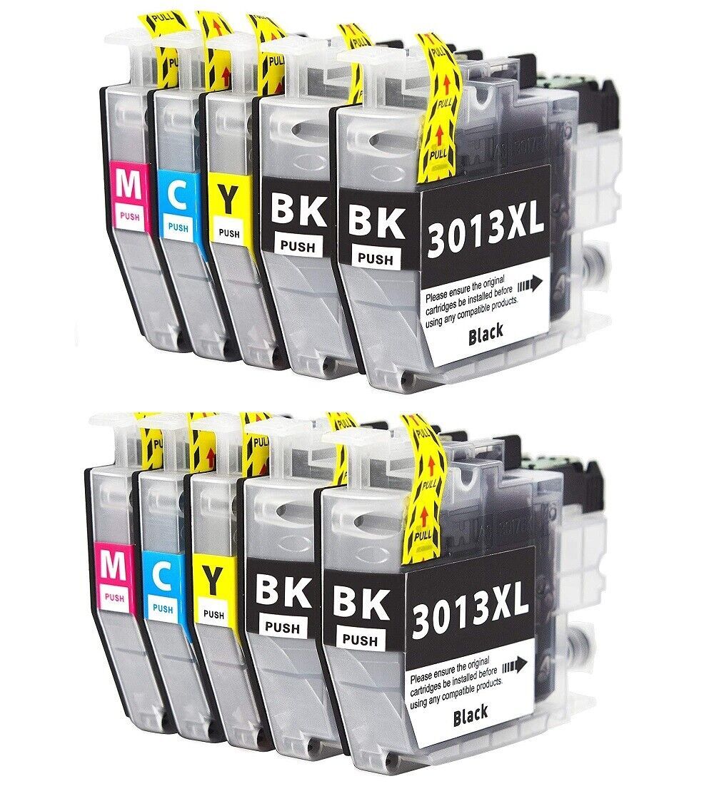 10pk Hi-Yield Ink For Brother LC3013 LC3011 MFC-J491DW MFC-J497DW J690DW J895DW