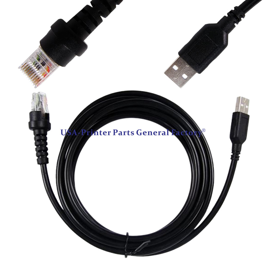 New 6FT 2M USB Straight Cable Compatible For Zebex Z-6170 Barcode Scanner