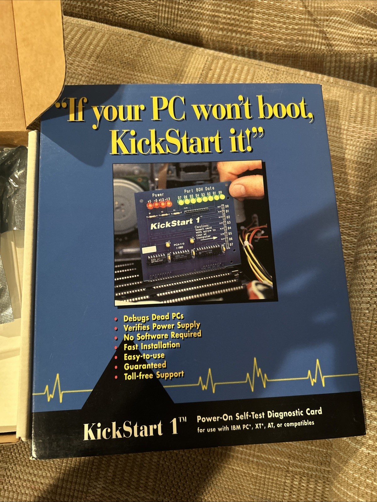 Vintage Landmark KickStart 1 POST Diagnostic Card Boxed IBM PC XT AT Retro
