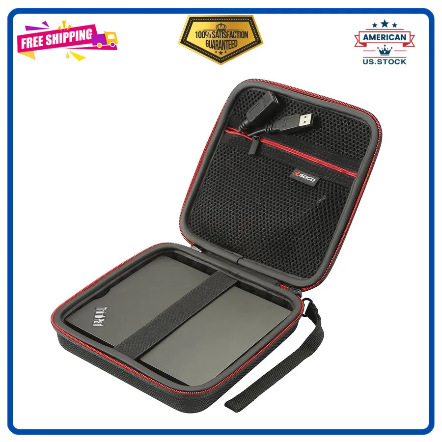 RLSOCO External USB CD/DVD Writer Blu-Ray Burner Drive Hard Case (Bag Only)