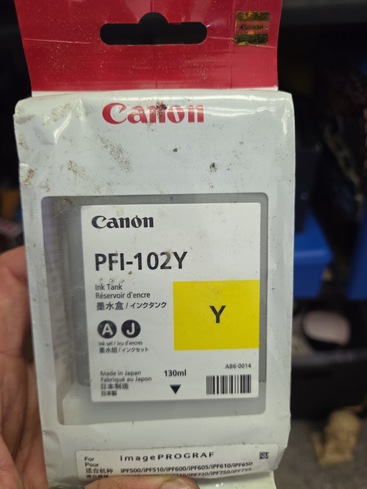 Canon PFI-102Y Yellow Ink Tank 130mL Cartridge 0898B001 NEW SEALED
