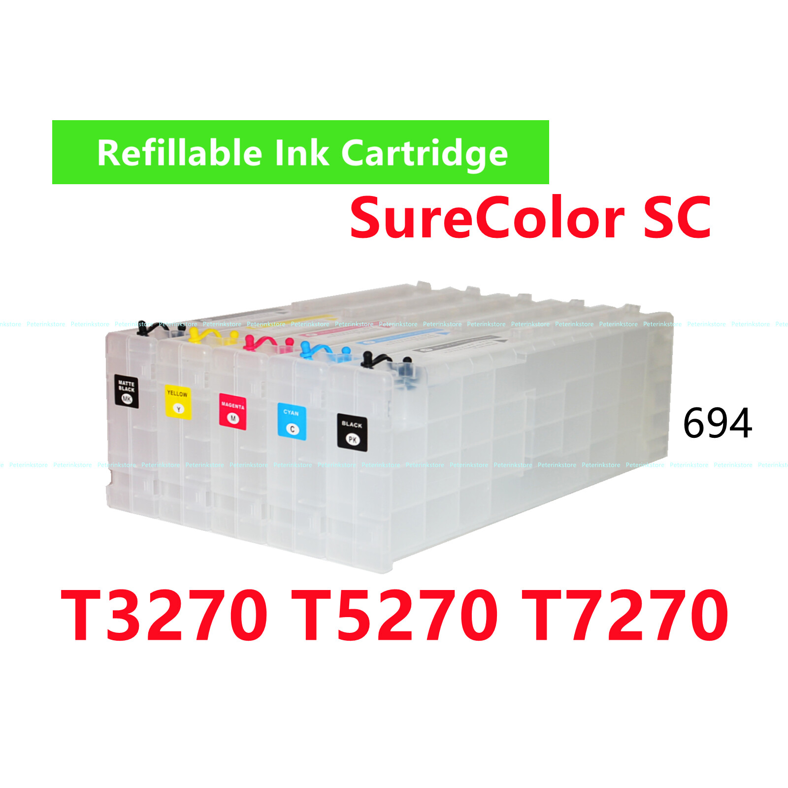 5 Empty Refillable Ink Cartridge T694 694 for T3270 T5270 T7270