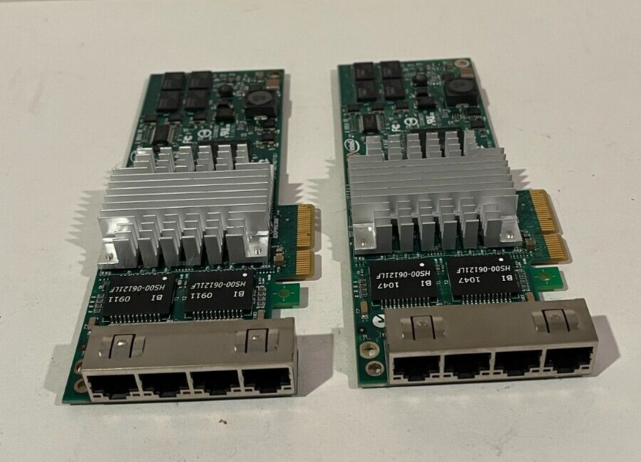 SUN 375-3481 Intel PRO/1000 4-Port Gigabit PCIe Network Interface Card Lot of 2