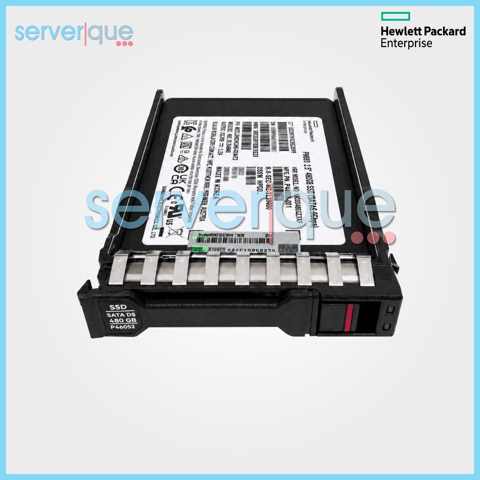 HPE P44007-B21 480GB 6Gbps SATA Read Intensive 2.5" Solid State Drive P46052-001