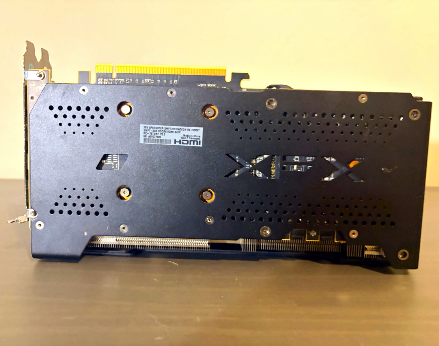 Lightly used AMD Radeon XFX speedster swft 7600xt 16gb dual fan