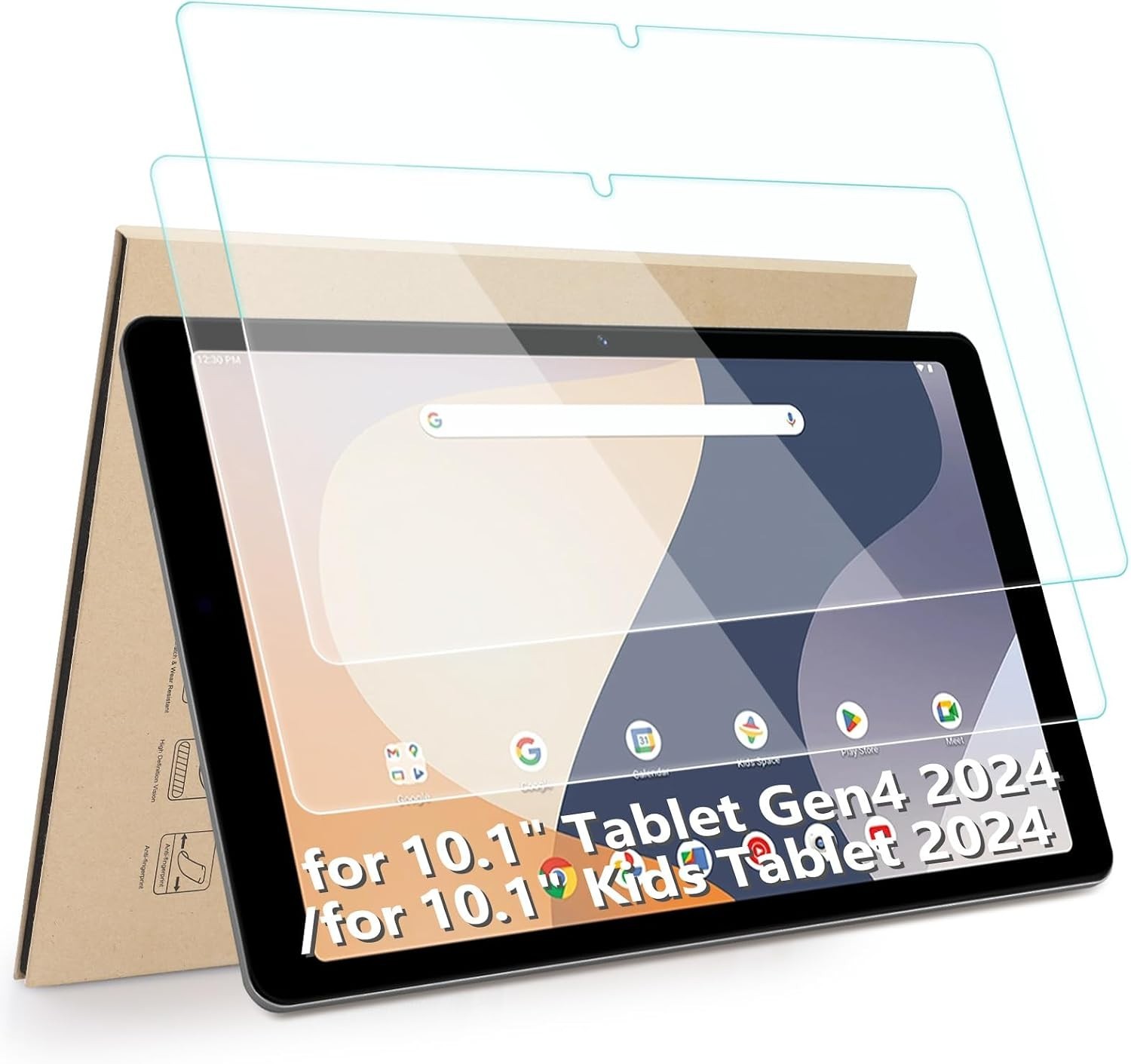 2-Pack Screen Protectors for Onn 10.1" Gen4/Kids Tablet - Easy Install