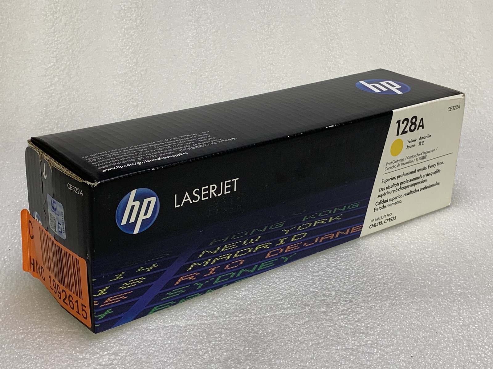 Genuine HP 128A Yellow LaserJet Toner Cartridge CE322A Sealed Box CM1415 CP1525