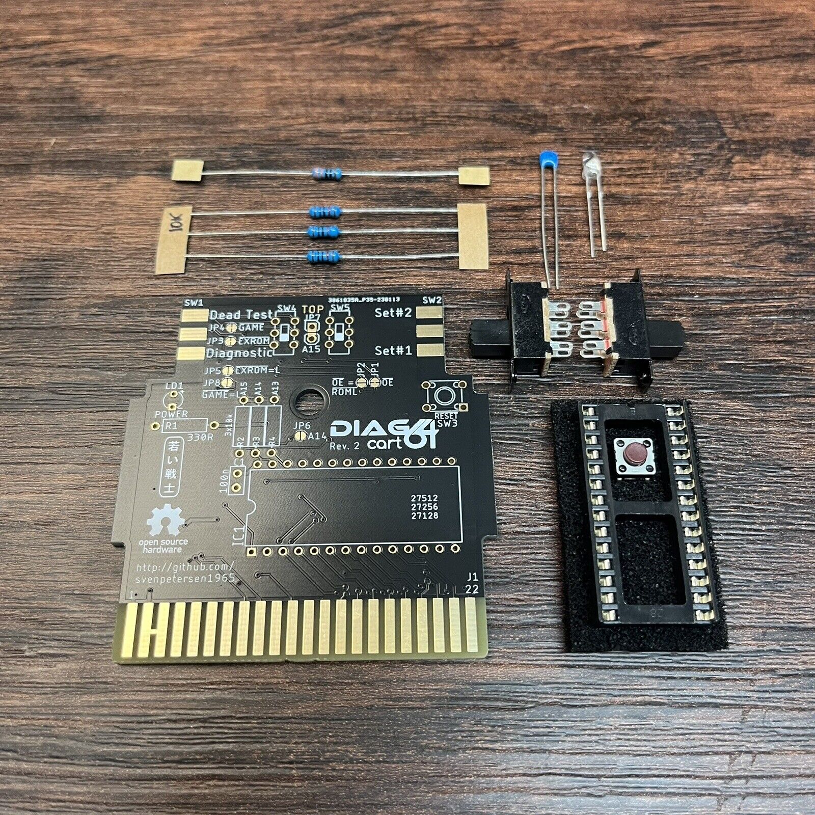 Commodore 64 Diag64Cart DIY Kit (No EPROM Included)