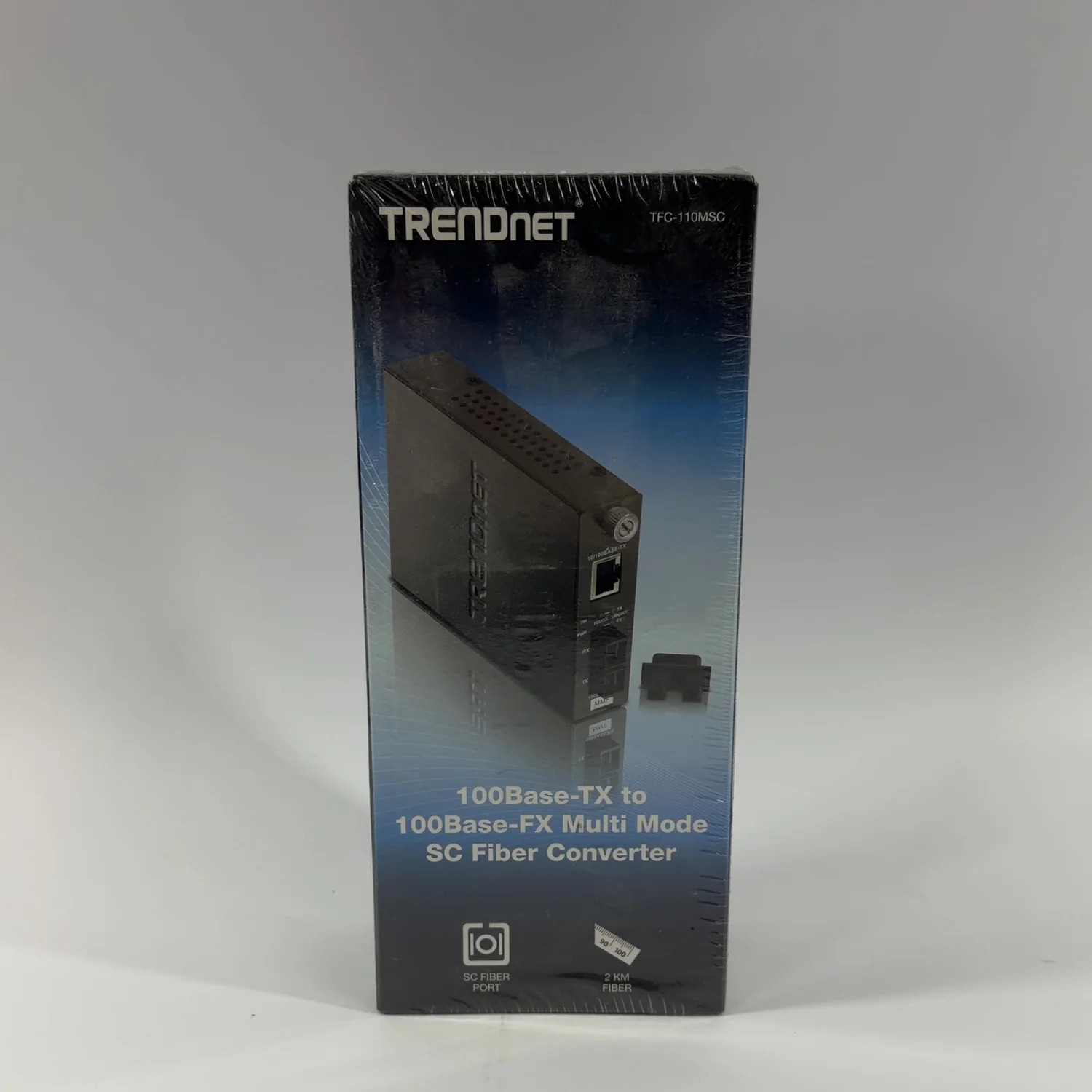 New Trendnet TFC-110MSC 100Base-TX to 100Base-FX Multi Mode SC Fiber Converter