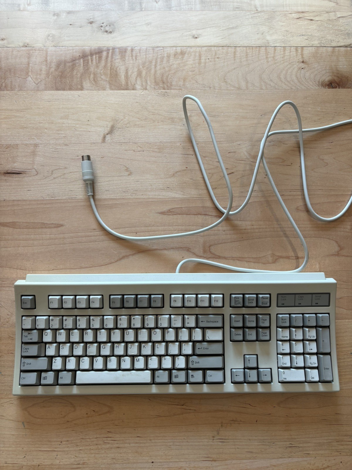 Retro Vintage Micron NMB RT2358TW Windows Wired PS2 Keyboard WORKING