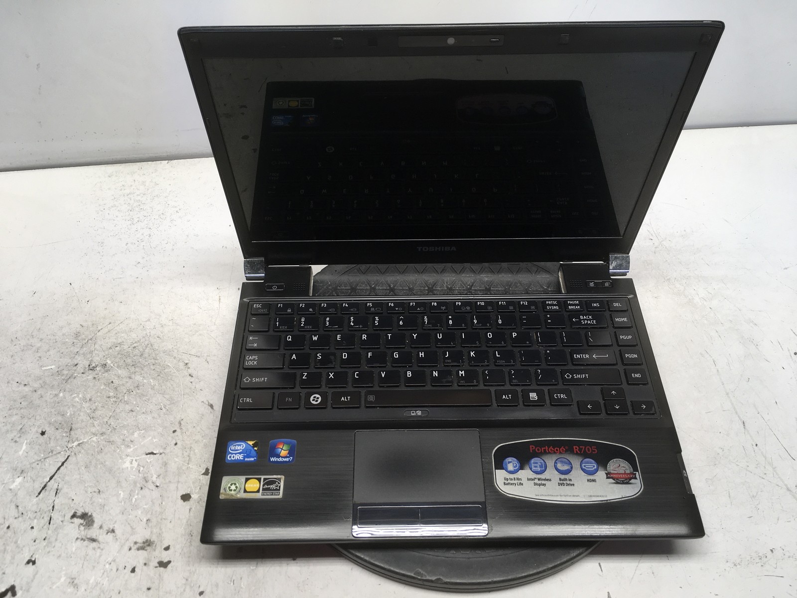 Toshiba Satellite Portege R705-P25 Intel i3-M350 2.27GHz 4 GB NO HDD No Batt