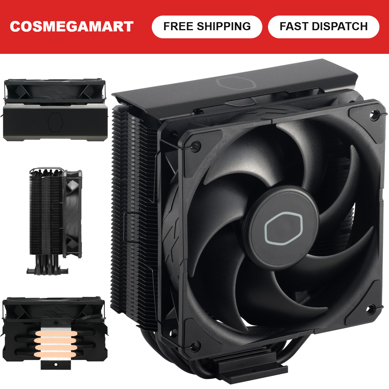 High Performance CPU Air Cooler, 4 Heat Pipes, SickleFlow Fan, LGA1700 & AM5