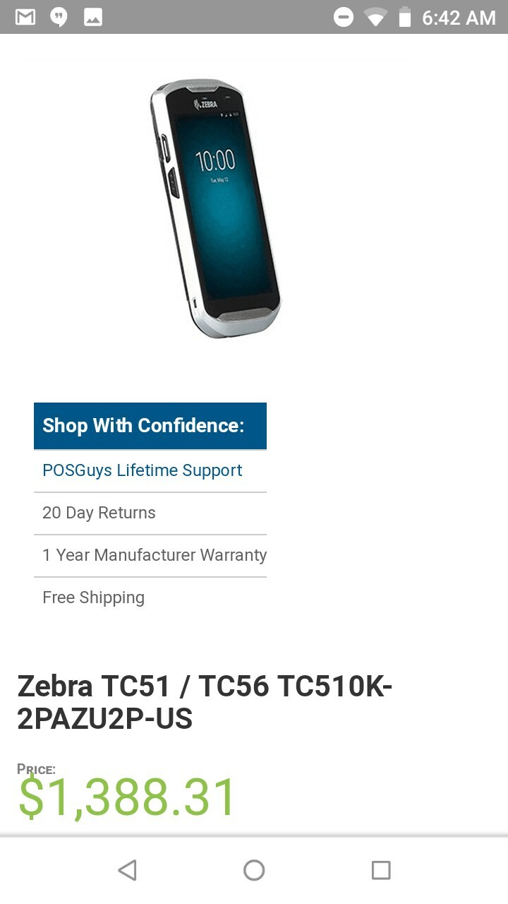 zebra hand computer and scanner tc510k