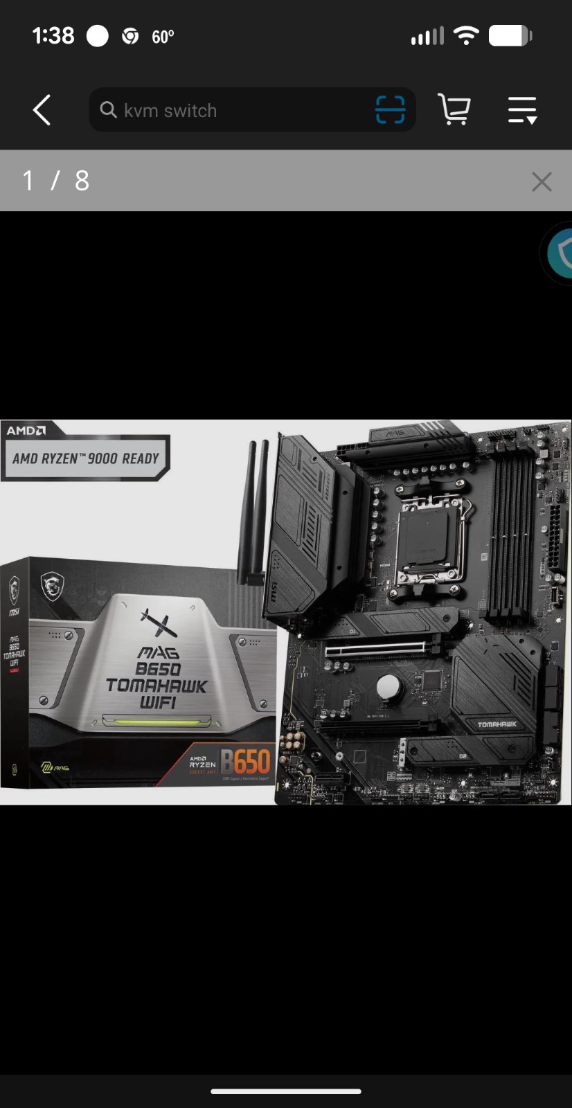 MSI MAG B650 TOMAHAWK WIFI AM5 AMD B650 SATA 6Gb/DDR5 Ryzen 7000 ATX Motherboard