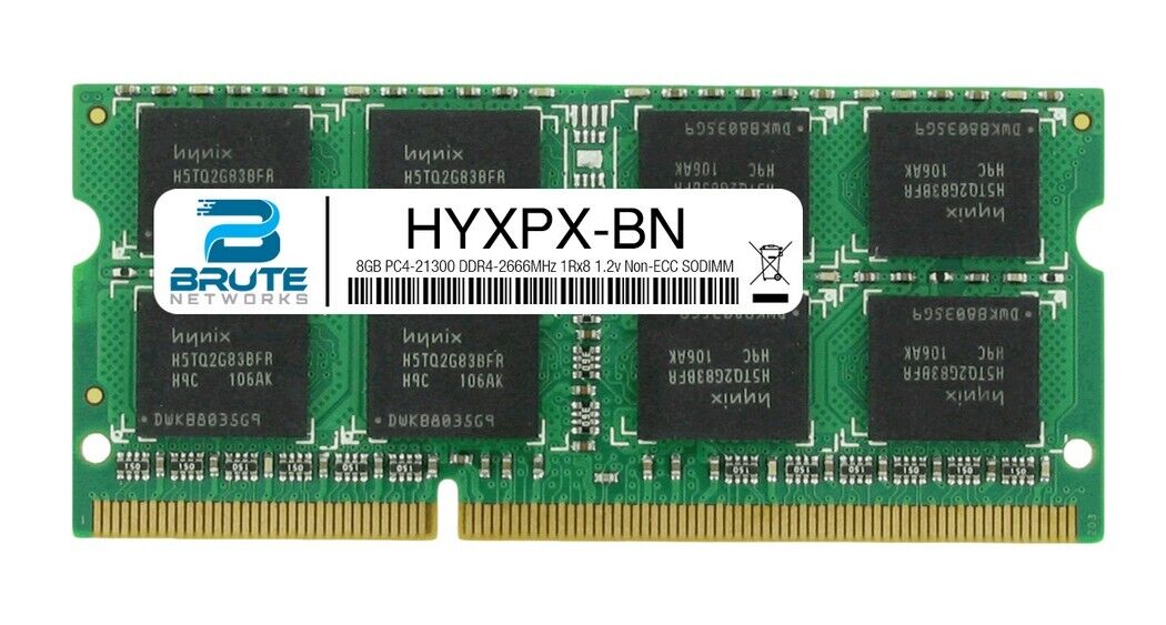HYXPX - Dell Compatible 8GB PC4-21300 DDR4-2666MHz 1Rx8 1.2v Non-ECC SODIMM