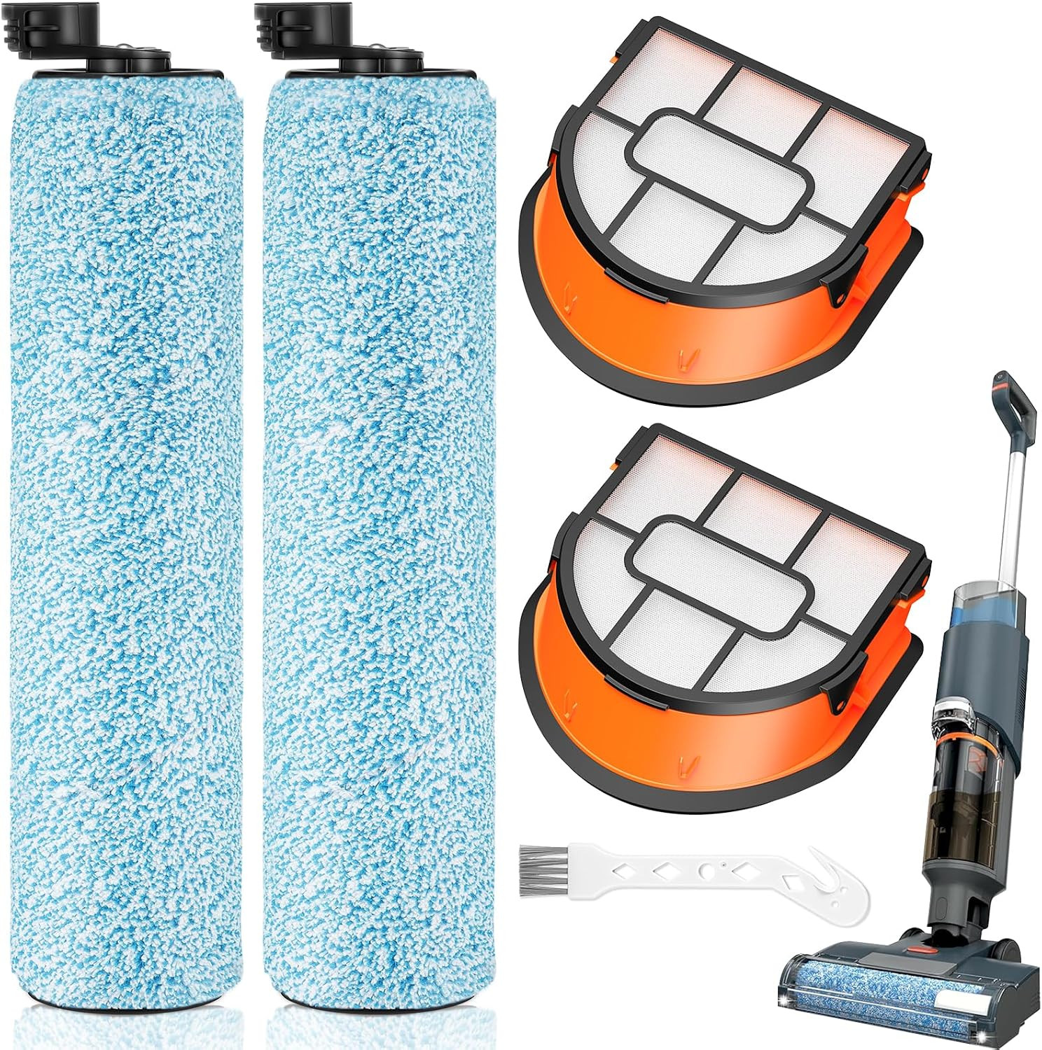 WD161 Roller & Filter Replacement for Shark Hydrovac Messmaster Wet Dry