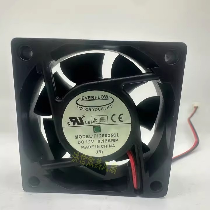 1PCS EVERFLOW 6025 F126025SL DC12V 0.12AMP 60x25mm Fan