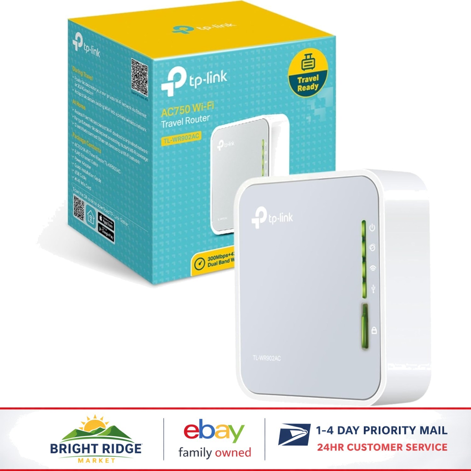 Dual-Band Wireless Router for Travel, Supports Multiple Connection Modes
