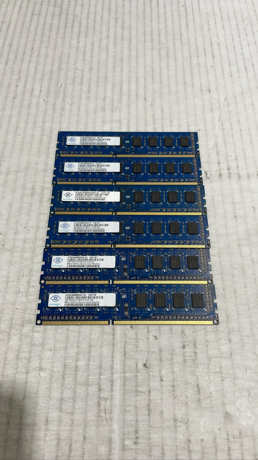 Nanya 4x 4GB NT4GC64B8HG0NF-DI 2x 2GB NT2GC64B88G0NF-CG Lot of 6 Desktop RAM
