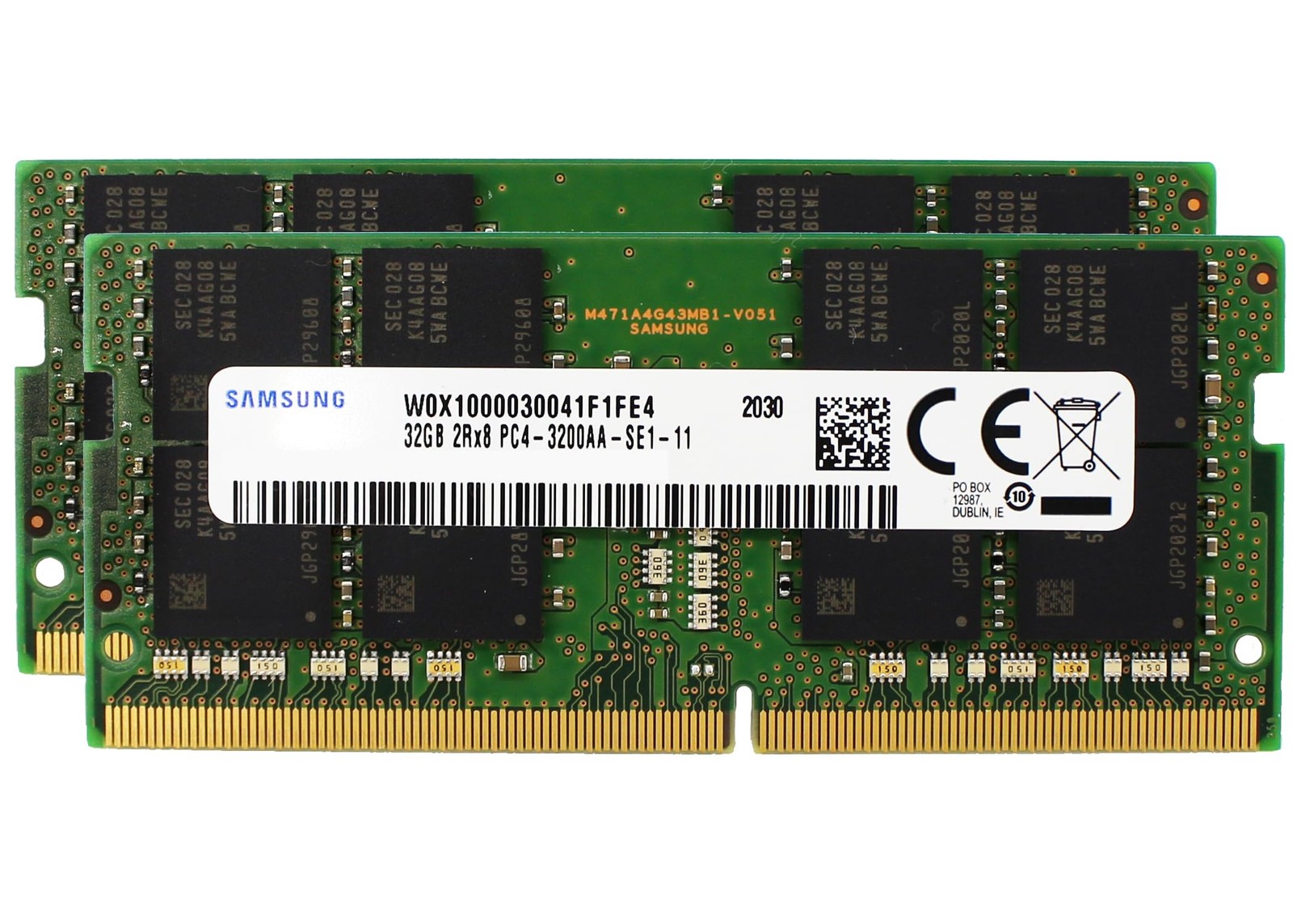 Samsung 64GB (2x32GB) DDR4 3200 MHz PC4-25600 SODIMM 2Rx8 CL22 1.2v 260-PIN...