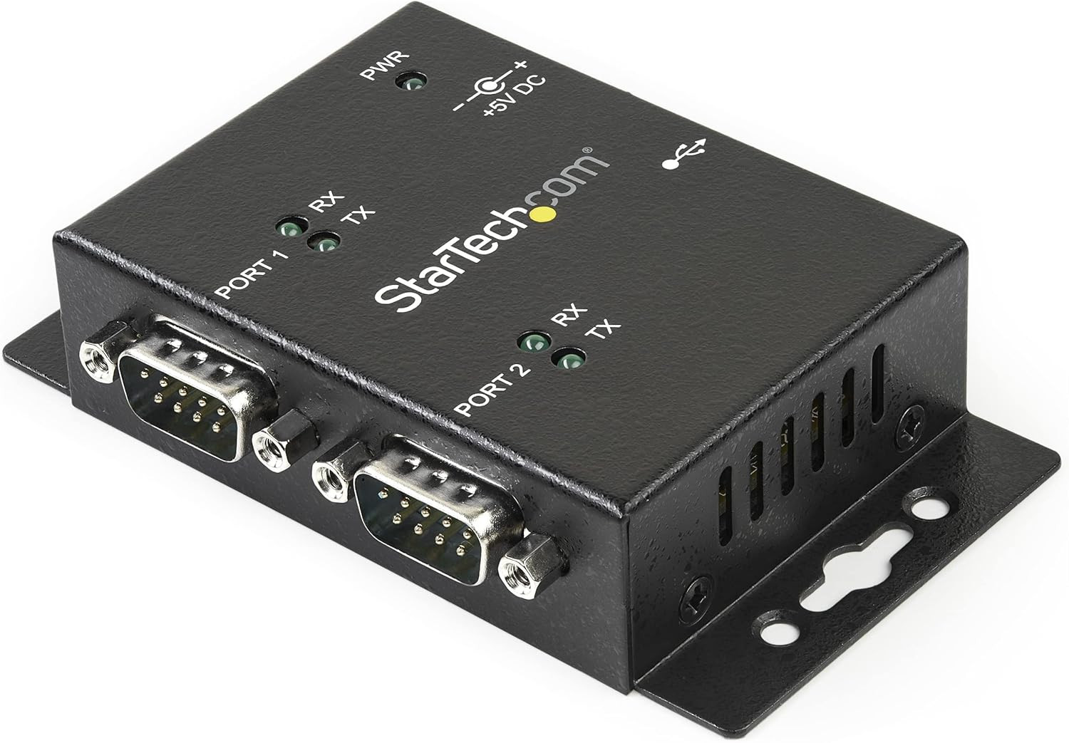 Startech USB to Serial Adapter - 2 Port - Wall Mount - Din Rail Clips - Industri