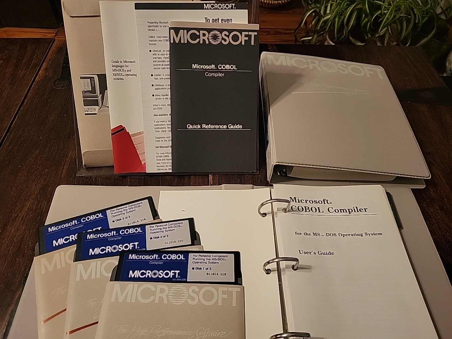 Microsoft COBOL Compiler: Reference Manual, User Guide & Floppy Disk Set - 1984