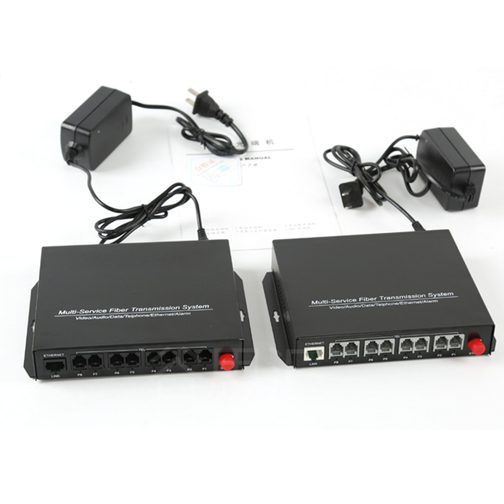 Premium Telephone Fiber Optical Media Converter PCM Voice with 10/100M Ethernet