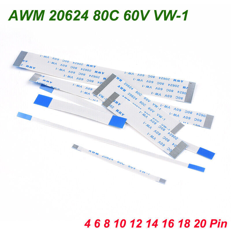 FFC Flexible Ribbon Cable Flat Wire 4-20Pin Pitch 0.5/1mm PCB Board Transmission