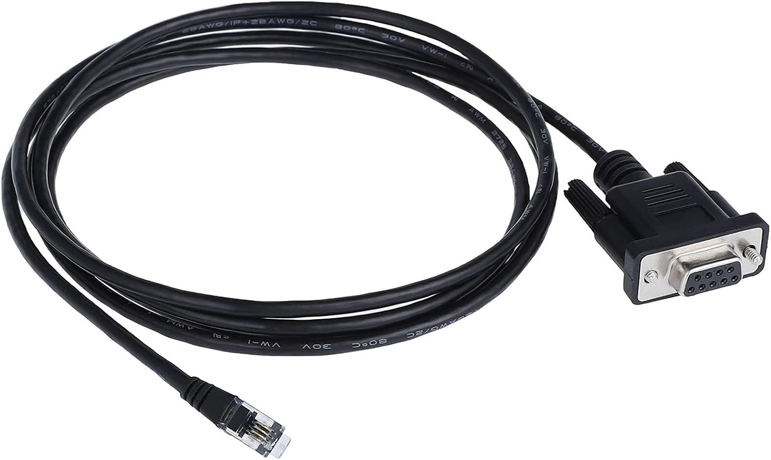 Nexstar RS 232 PC Interface Cable(RS 232 DB9Pin Female to RJ11 4P4C) L=6FT Black