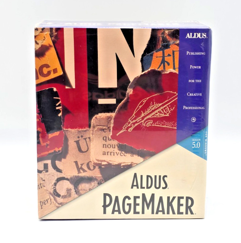 Aldus PageMaker Ver 5.0 For Microsoft Windows 3.5" 1.44M Disks 1993 Vintage New