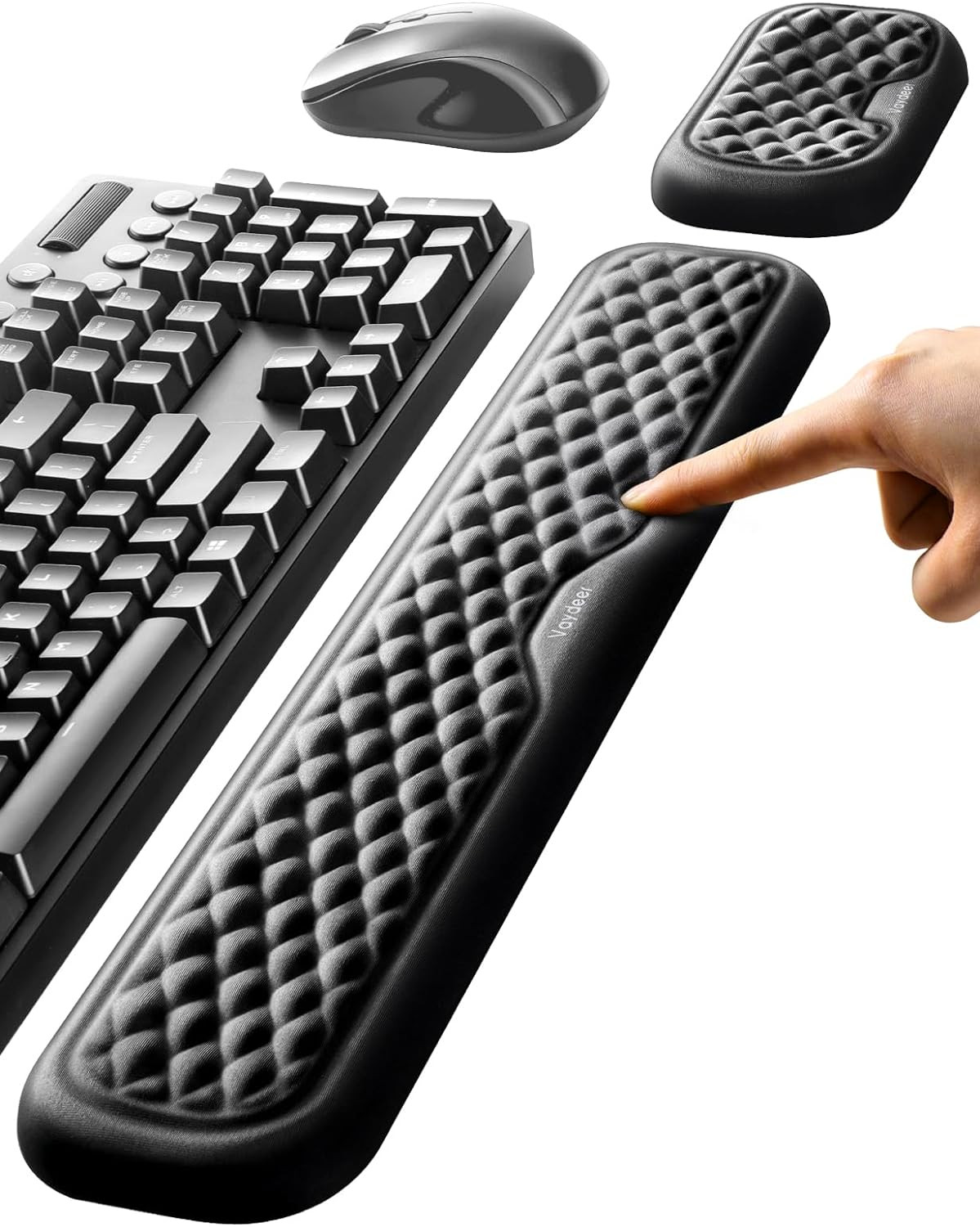 Ergonomic Keyboard & Mouse Wrist Rest Memory Foam Pad Office Gaming Set