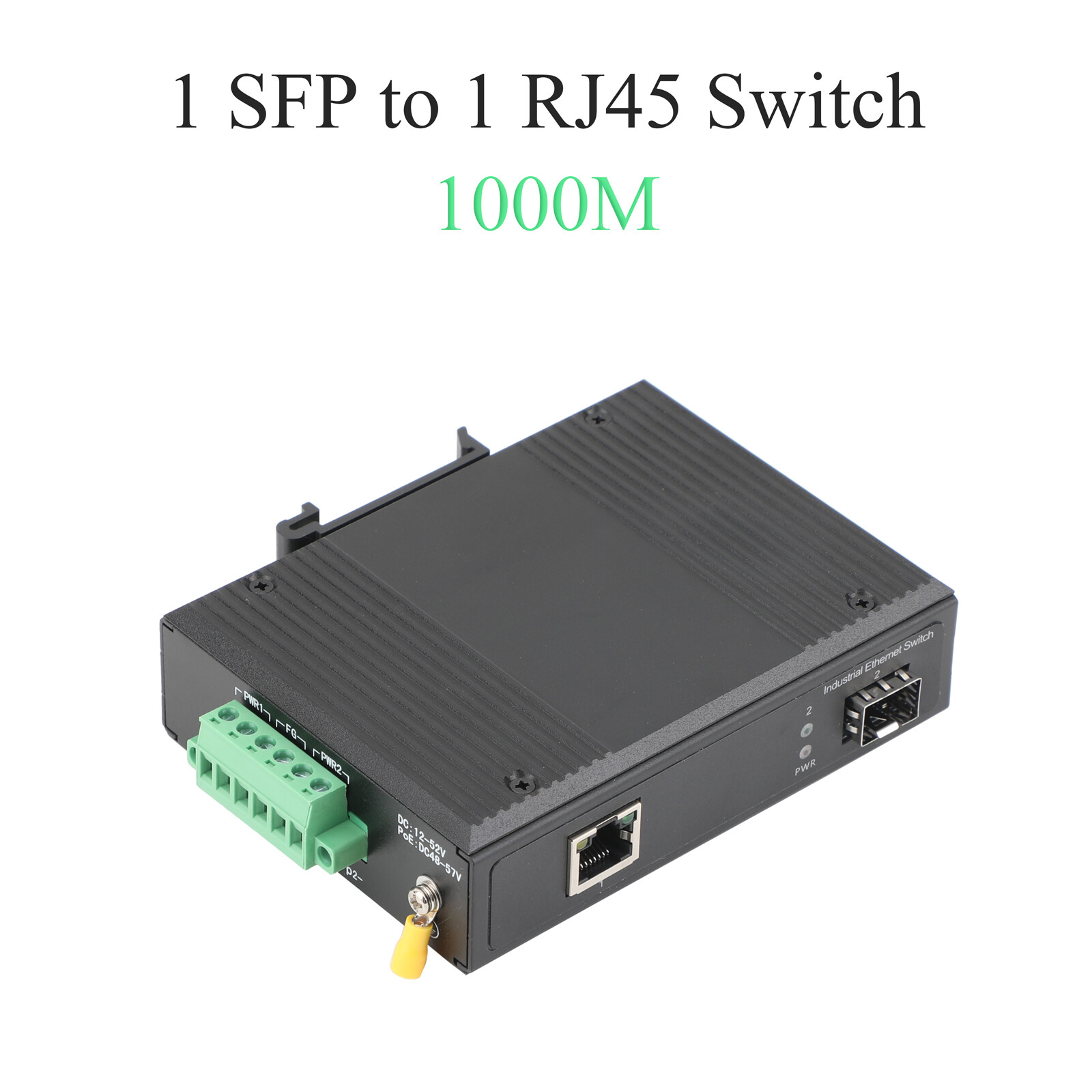 1PCS Gigabit SFP Industrial Converter 1/2 SFP to 1/2/4/8 POE Transceiver 1000M