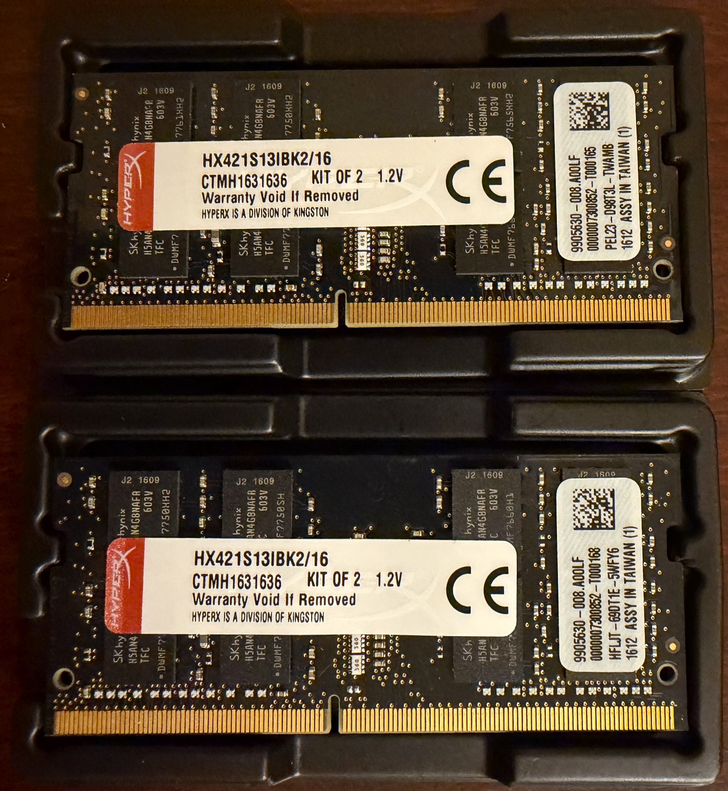 HyperX Impact 16GB 2x8GB DDR4-2133 CL13 SODIMM HX421S13IBK2/16 TESTED (1636/48)