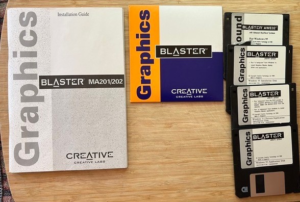 Creative Labs Graphics Blaster MA201/202 Win3.1 Driver Disks/CD, Manual