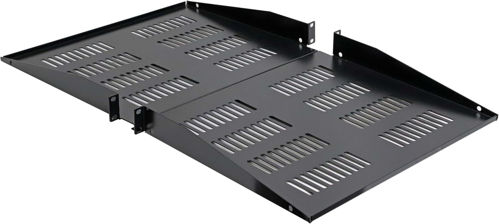 1U 19-Inch Universal Server Shelf Rack Mount Vented Cantilever Center Mount Shel
