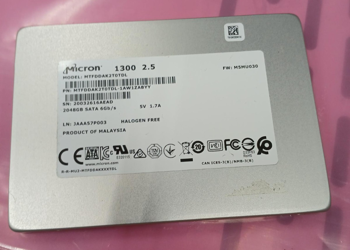 MICRON 1300 2TB SATA 6Gb/s SSD  2.5" SATA MTFDDAK2T0TDL