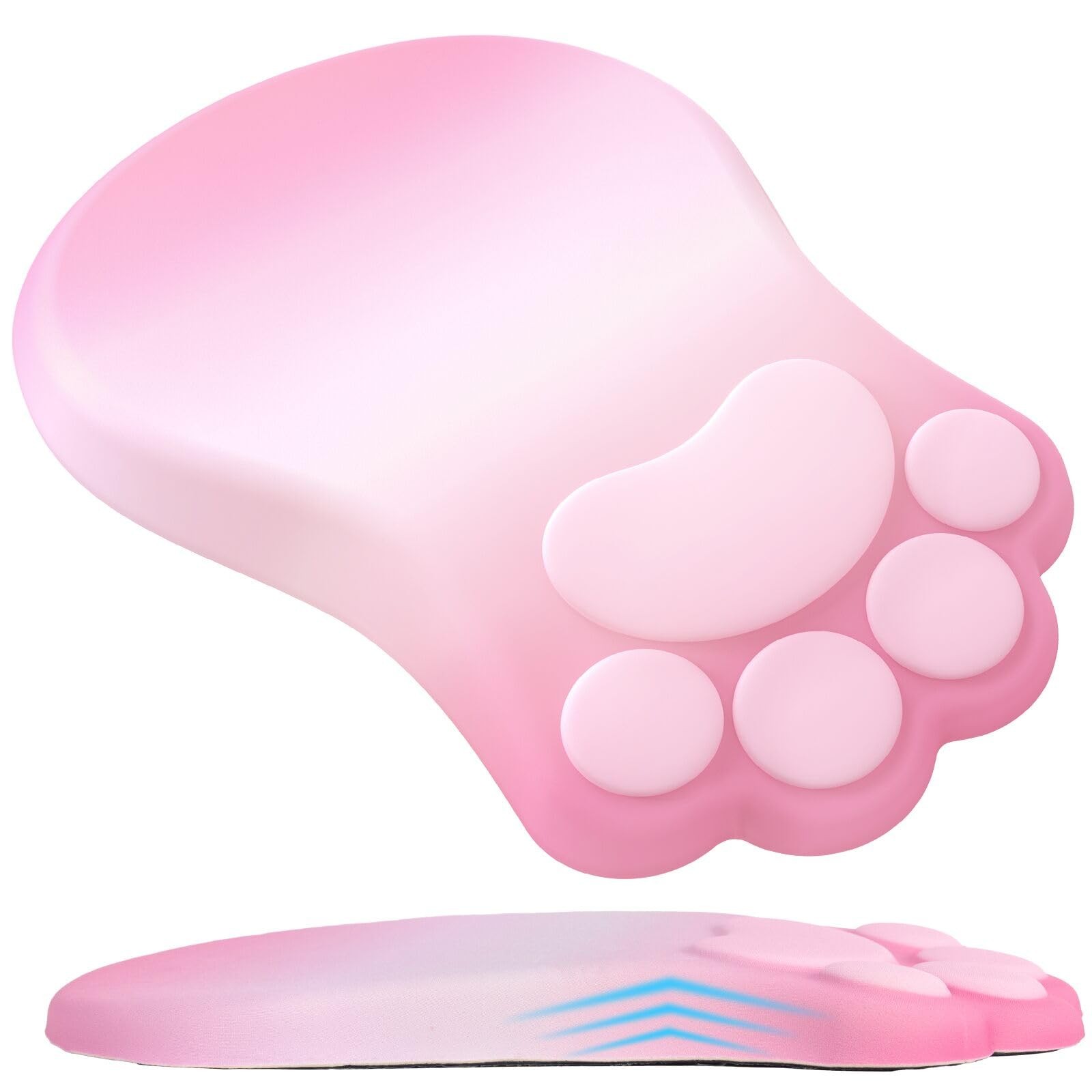 Ergonomic Pad with Wrist Rest,Cute Cat Paw Mousepad Wrist ,Comfortable Massag...